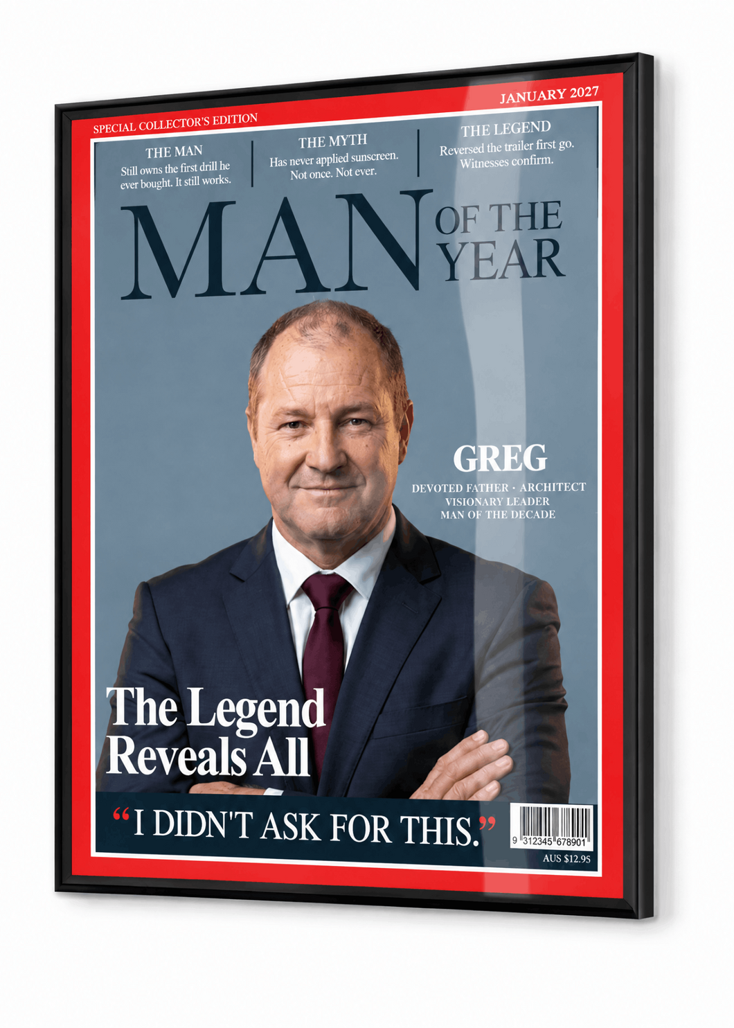 Man Of The Year — Framed Cover (30x40)